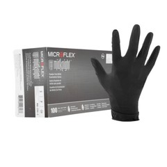 Microflex MK296S Small MidKnight Black Powder-FREE Nitrile Gloves