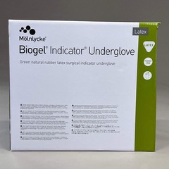 MOLNLYCKE Biogel Latex Surgical Indicator Underglove SZ 7.5 Green 50 Pairs 31275