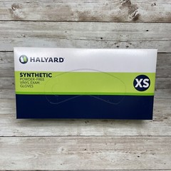 1 CASE Halyard Synthetic Vinyl Powder-Free Medical Exam Gloves Size X-SMALL