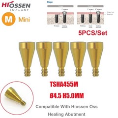 US 5Pcs Dental Healing Abutment Mini/Regular Hiossen Osstem ET TS Ti Implant Cap