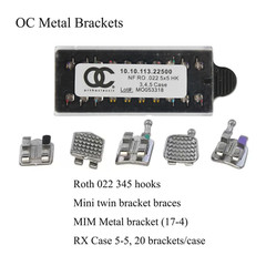 Dental Orthodontic Mini Brackets Metal Braces MIM ROTH MBT 018 022 345 Hooks