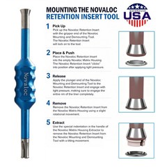 US Dental Novaloc Retention Inserts & Mounting/Demounting Tool Kit Overdenture