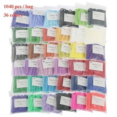 1 Pack 1040 Ring Dental Orthodontics Elastic Ligature Ties Bands Brace 37 Color