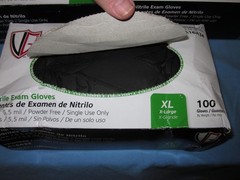 a Lot of 500 Nitrile Exam Gloves Size X-Large, Powder Free, 5.5 Mil, Single Use