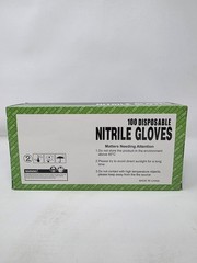 Black Nitrile Disposable Gloves Medium 100 Count Latex Free 3 Mil Ambidextrous