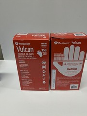 Medicom Vulcan Nitrile Gloves Indigo Medium M 150 Count Per Box Lot of 2 Boxes