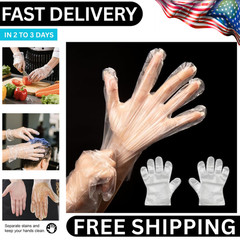 400 Count Disposable Poly Plastic Gloves for Cooking, Food Prep and Food Service