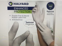 Halyard Sterling Powder-Free Nitrile Exam Gloves Grey Latex Large Of 100 45271