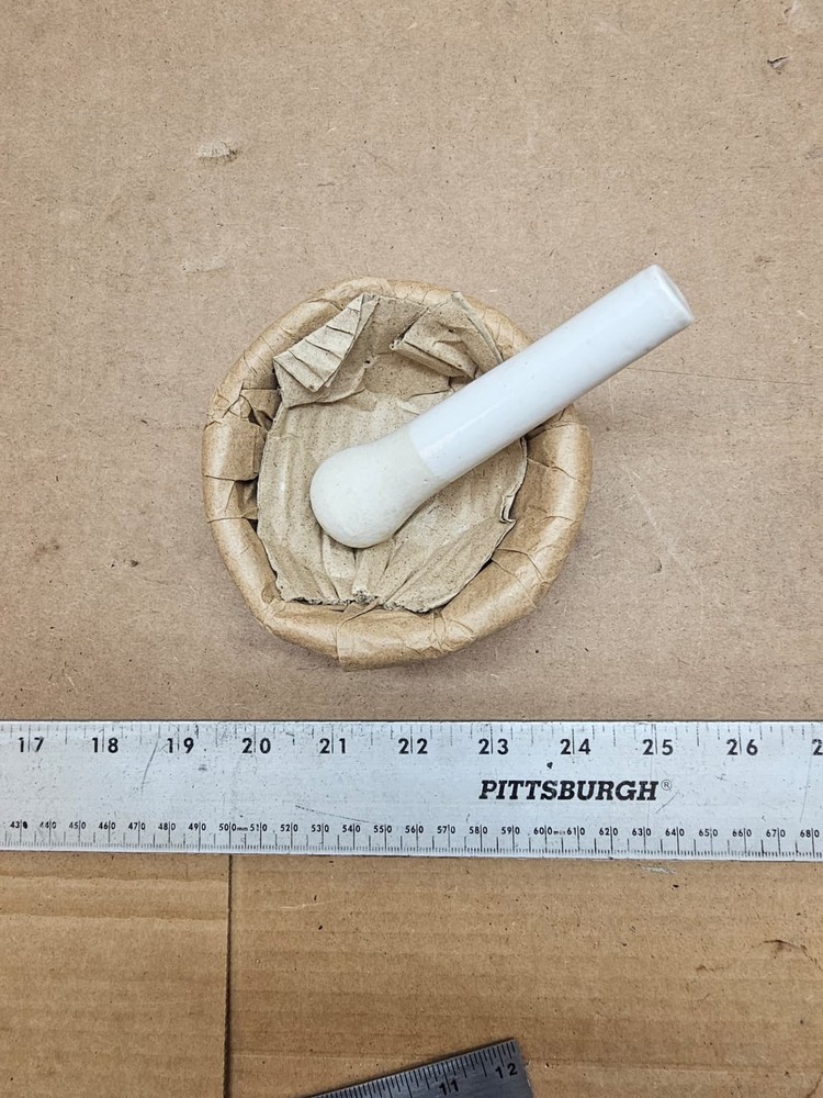 Unbranded White Glazed Porcelain Mortar & Pestle Set 4″