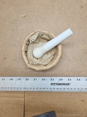 Unbranded White Glazed Porcelain Mortar & Pestle Set 4″