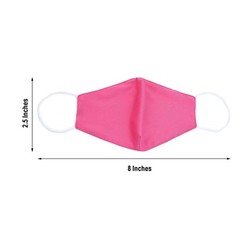 5 FUCHSIA 2-Layer Cotton Face Masks Washable Protective Covers Protection Gear