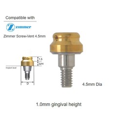 US Zimmer Biohorizons Tapered Internal Hex fits Locator Abutment 4.5mm Platform