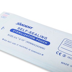 Self-Sealing Sterilization Pouch Bag, 3.5″ x 10″, Paper/Blue Film (Box of 200pc)