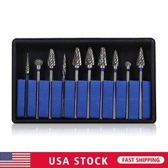 10 Pcs HP Tungsten Steel Carbide Cutter Dental Denture Burs Lab Drill Polisher P