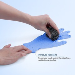 4 Mil Medical Grade Blue Nitrile Exam Latex Free Gloves S/M/L/XL 100PCS /Box