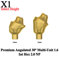 1pcs Prosthetic Premium Angulated 30° Multi-Unit 1.6 NP Int Hex 2.0 Dental