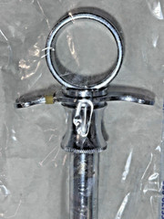 Miltex 07-91 Dental Aspirating Syringe 1.8cc Cook-Waite Metal Wings Used