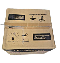 Microflex Powder-Free Latex Ambidextrous Gloves CE5-512-S Size Small Box of 1000