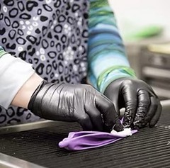Ammex Professional Powder Free Nitrile Exam Gloves, Latex Free, XL, Black, 100CT