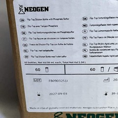 NEOGEN (60 PACK) Flip Top Dilution Bottle W/ Phosphate Buffer 99 mL BB 09/2027