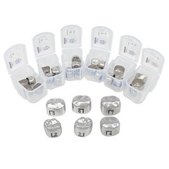 5Pcs Dental Adult Crown Stainless Steel Permanent Molar Teeth Temporary Crowns