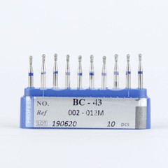 10Pcs Dental Diamond Burs FG Round Ball with Collor Standard 002-012M BC-43
