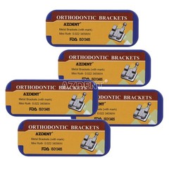 10X AZDENT Orthodontic Brackets Split Welding Mini Roth 022 Hook 345 Laser Mark