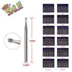 10-100 PCS Dental Lab Clinic Burs Shank Carbide Round Friction Grip FG Bur