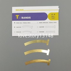 20 Pcs/Pack Dental Matrix T Bands Brass Straight Operatory Restoration 0.05mm