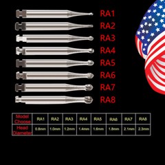 Dental Carbide Round Ball Bur Burs RA for Slow Speed Handpiece Latch Type