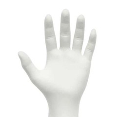 House Brand Latex Gloves,Powder-Free,Chlorinated,Medium,White,100/Box