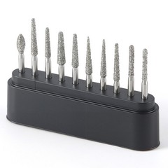 Kit de fresas dentales de diamante corte de zirconia FG 1.6mm alta velocidad
