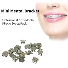 20PCS/Pack Dental Orthodontic Metal MINI Bracket Braces 1 Count (Pack of 20)
