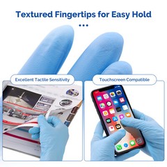 2000pcs Blue Nitrile Disposable Medical Exam Cleaning Gloves Powder Latex Free