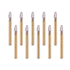 10pcs Dental Tungsten Steel Carbide Bur FG 7406 Egg Shape F High Speed Handpiece