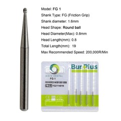 Wave Dental Round Burs Carbide Surgical FG SURG 25mm High Speed 19mm FG 6 4 8 2