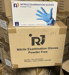 Nitrile Exam Gloves Powder Free – Size Medium – 10 Boxes Of 100 Per Case