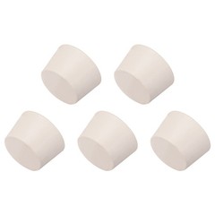 White Tapered Shaped Solid Rubber Stopper for Lab Tube Stopper Size 11,5Pcs