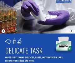 (5720) KIMTECH Kim Wipe Disposable Delicate Task Wipers 1-Ply 4.4”x8.2” 34120