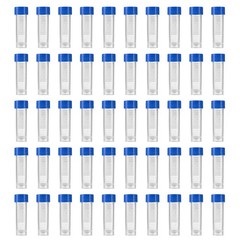 50 Pieces 5 Ml Plastic Graduated Vial Sample Bottle Storage Container Tubes with