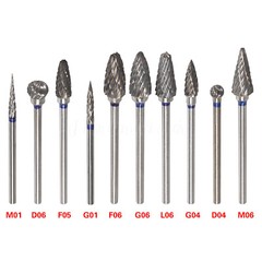 10 Pcs Tungsten Carbide HP Dental Acrylic Bur Drill Coarse Cutter 2.35mm Shank