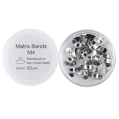 50pcs Dental M4 Contoured Metal Matrices Sectional Matrix System Matrix Bands