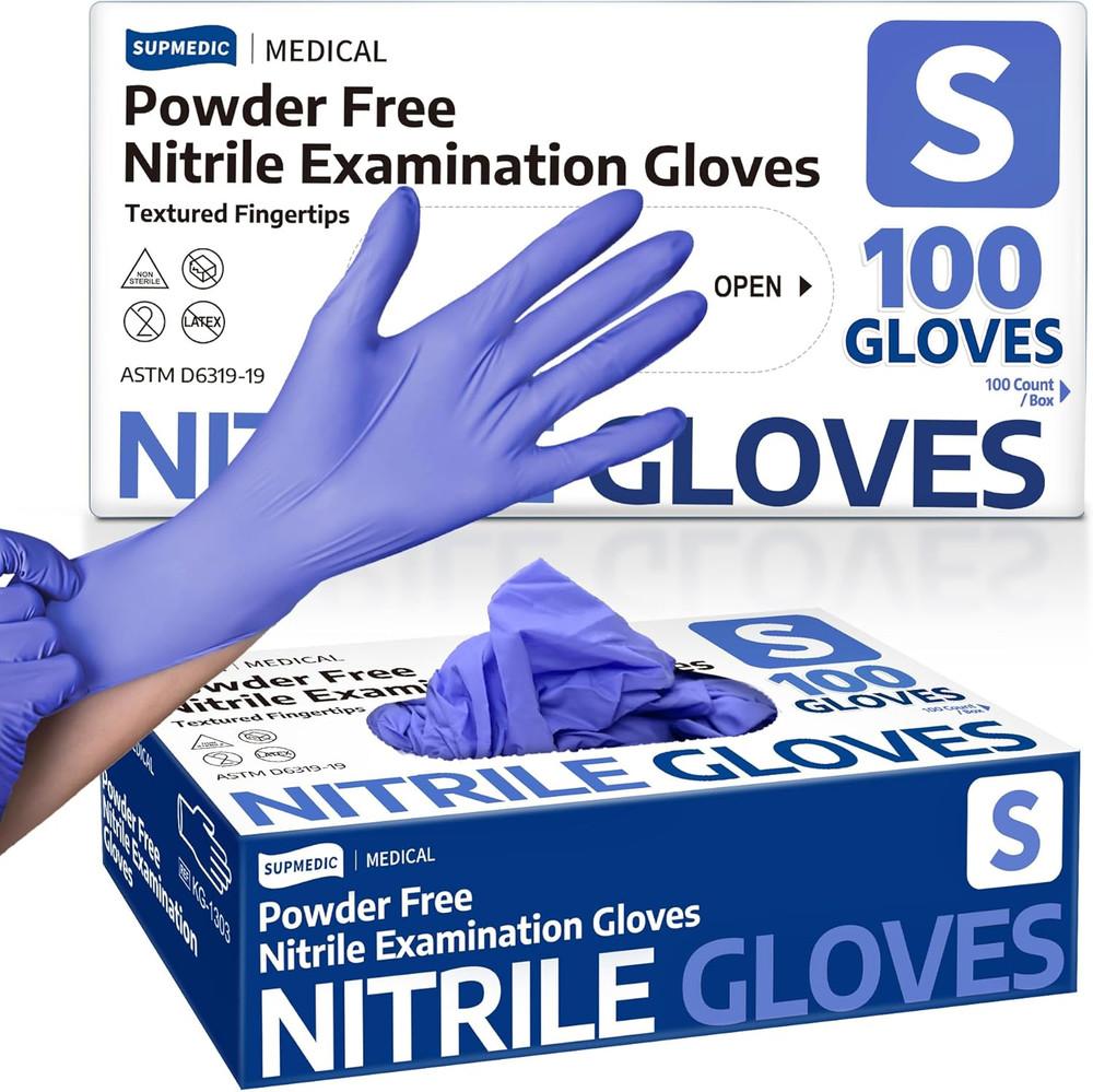 Supmedic Medical Soft Max™ Nitrile Exam Gloves, Powder-Free Latex-Free Food Safe