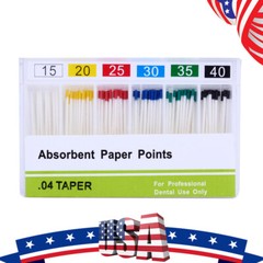 Dental Endodontic Absorbent Paper Points Taper 0.04 15-40# Root Canal Cleaning