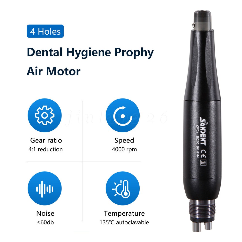 Dental 4:1 Hygiene Prophy Handpiece 360°Swivel Air Motor 4Hole SANDENT/yabang