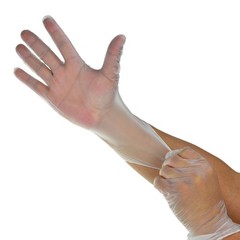 Dealmed Vinyl Exam Gloves, Disposable, Latex-Free Clear (Small, Box of 100)