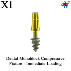 1pcs Dental Monoblock Compressive Immediate Loading Fixture Titanium Sterile