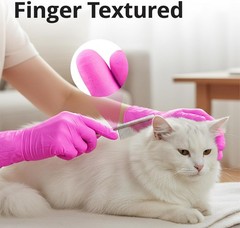 3-mil, Disposable Nitrile Gloves, Latex-Free, Powder-Free – Pink/Fuchsia