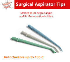 Surgical Aspirator Tips Dental Aspirating Suction Tip (Choose Size) 1-10 Bags