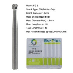 Wave Dental Round Burs Carbide Surgical FG SURG 25mm High Speed 19mm FG 6 4 8 2